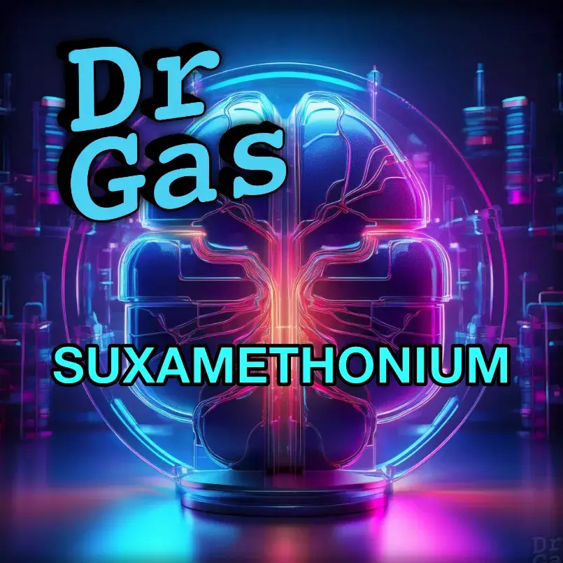 Diagram of suxamethonium mechanism at the nicotinic acetylcholine receptor of the neuromuscular junction