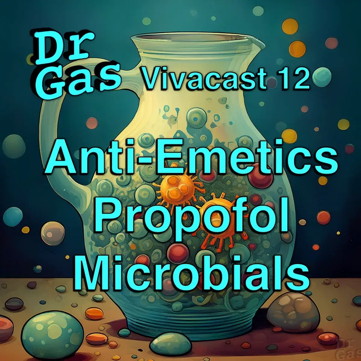 Illustration of antiemetic receptor targets and propofol pharmacokinetics for FRCA revision