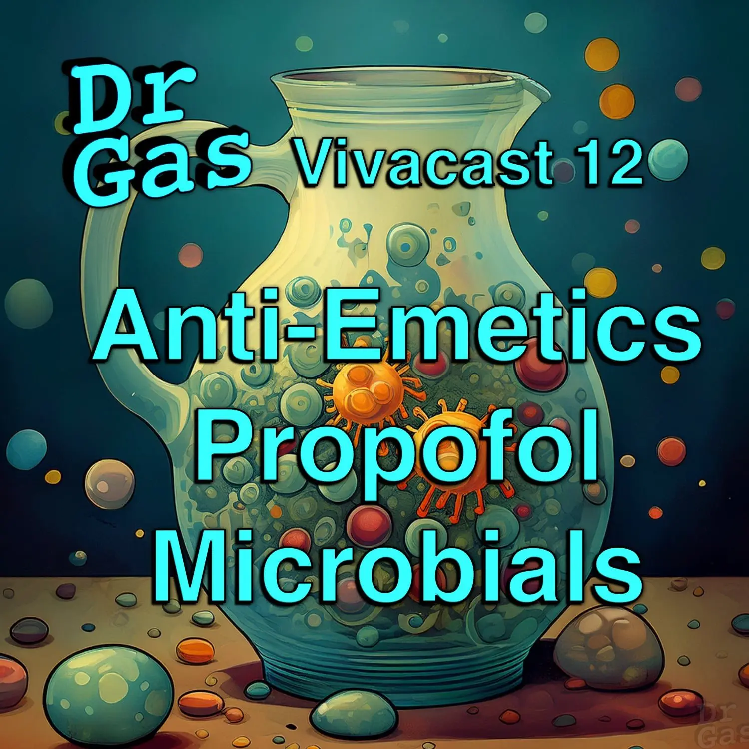 Illustration of antiemetic receptor targets and propofol pharmacokinetics for FRCA revision