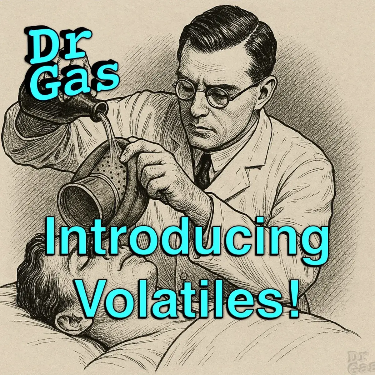 Diagram showing volatile anaesthetic agent properties including MAC values and partition coefficients for FRCA revision