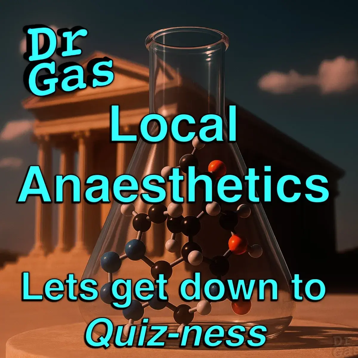 Illustration of local anaesthetic pharmacology quiz for FRCA Primary exam preparation