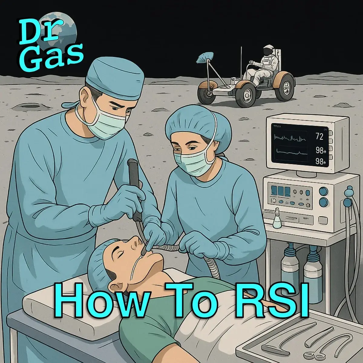 Step-by-step rapid sequence induction checklist diagram for anaesthesia trainees