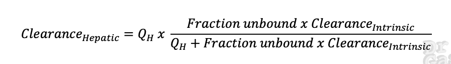 Hepatic Clearance Formula - Enzyme kinetics
