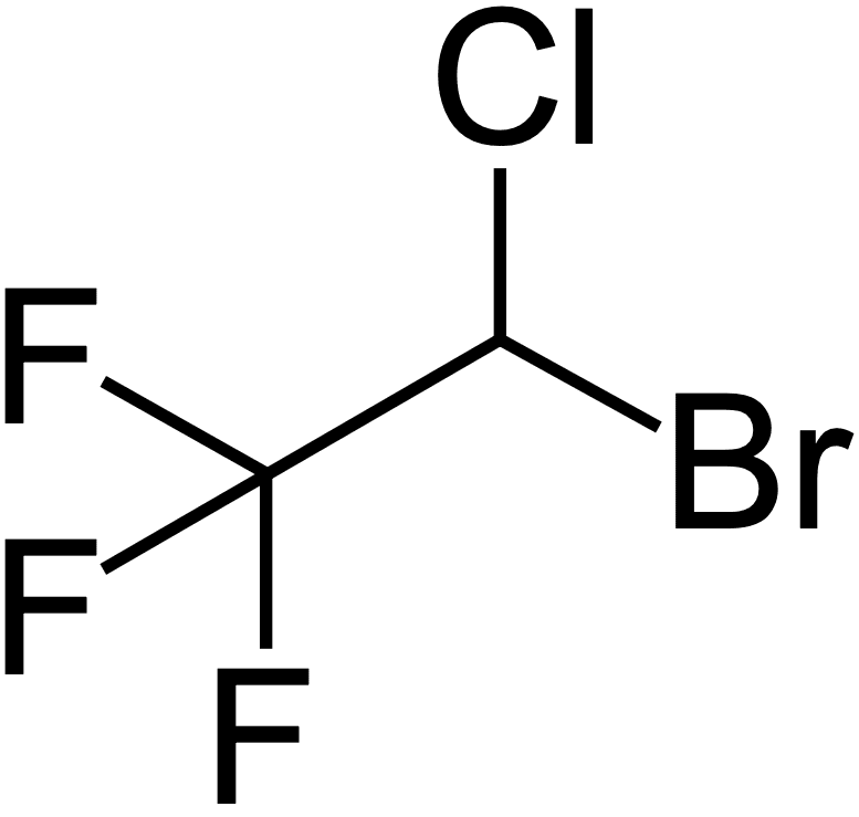Halothane molecule
